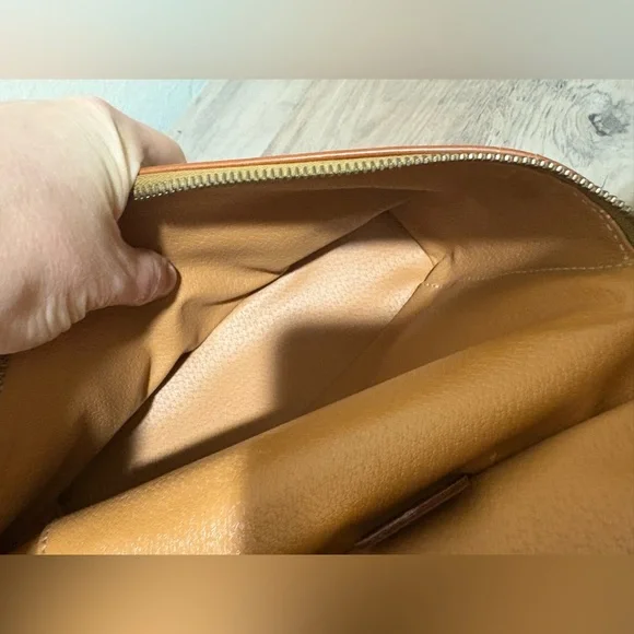 Celine Brown Patterned vanity Bag,calf skin 10"x6" - Picture 3 of 13